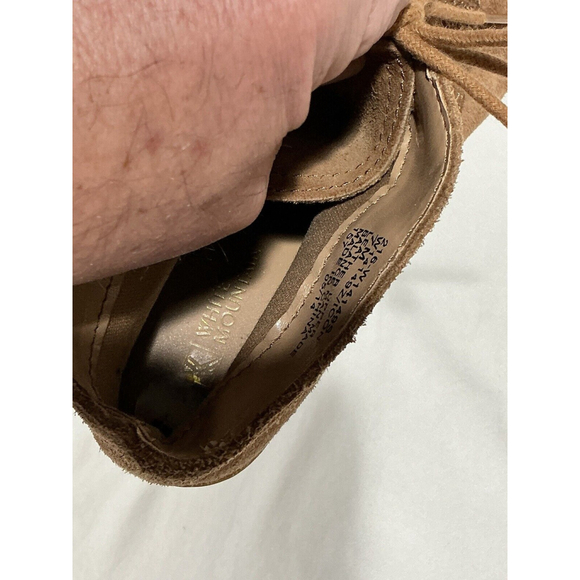Womans White Mountain Icon Brown Suede 7m Laceup Wedge Shoe Bootie - Picture 7 of 9
